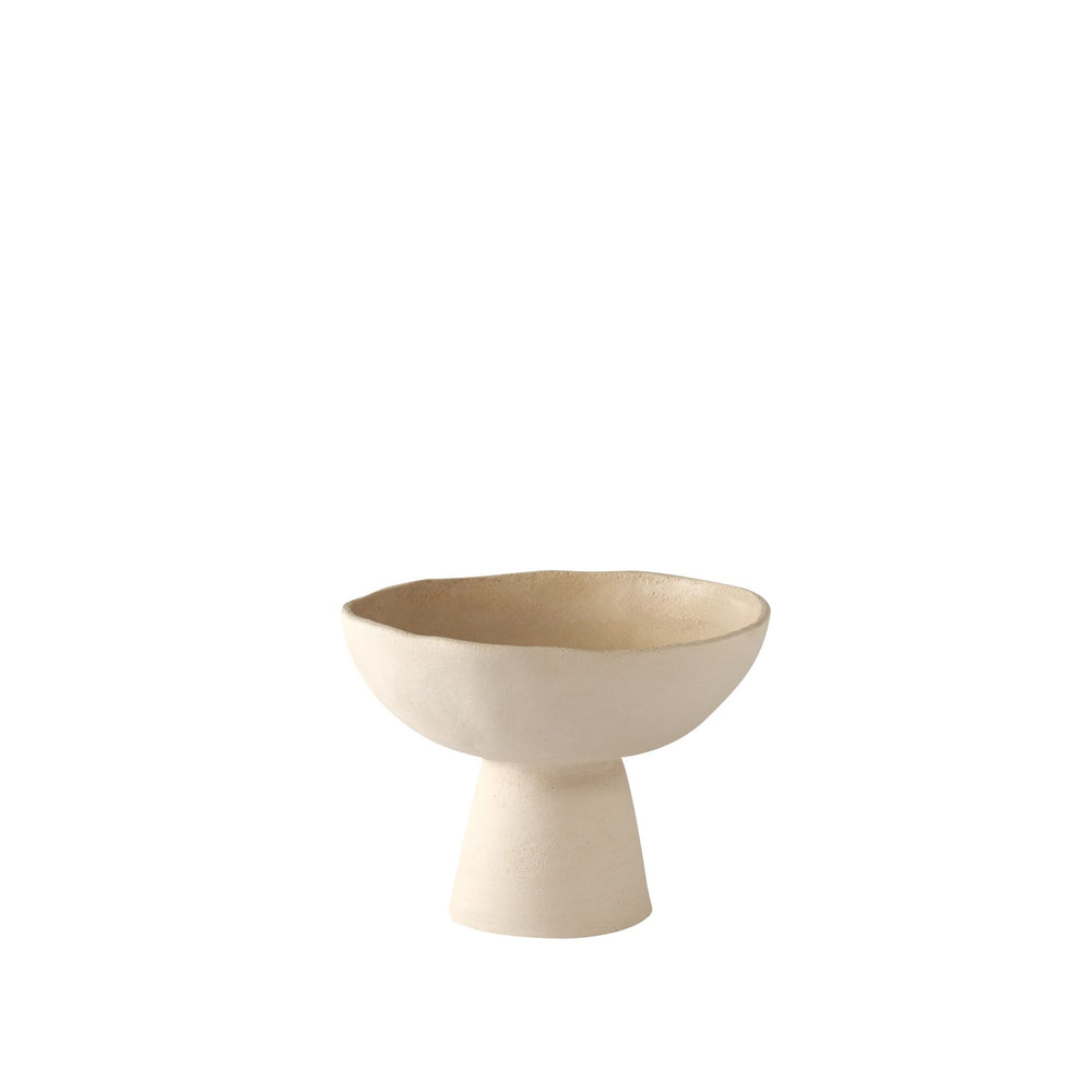 Pedestal Ceramic Medium Serving Stand Beige