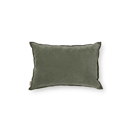 Khaki Rectangular Pillow with Stitch Detail