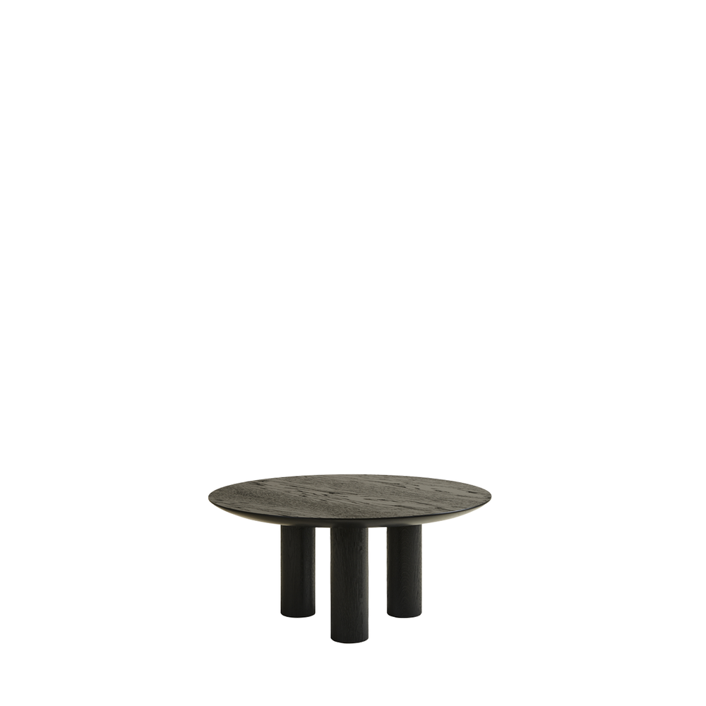 Torre Round Coffee Table Black Oak