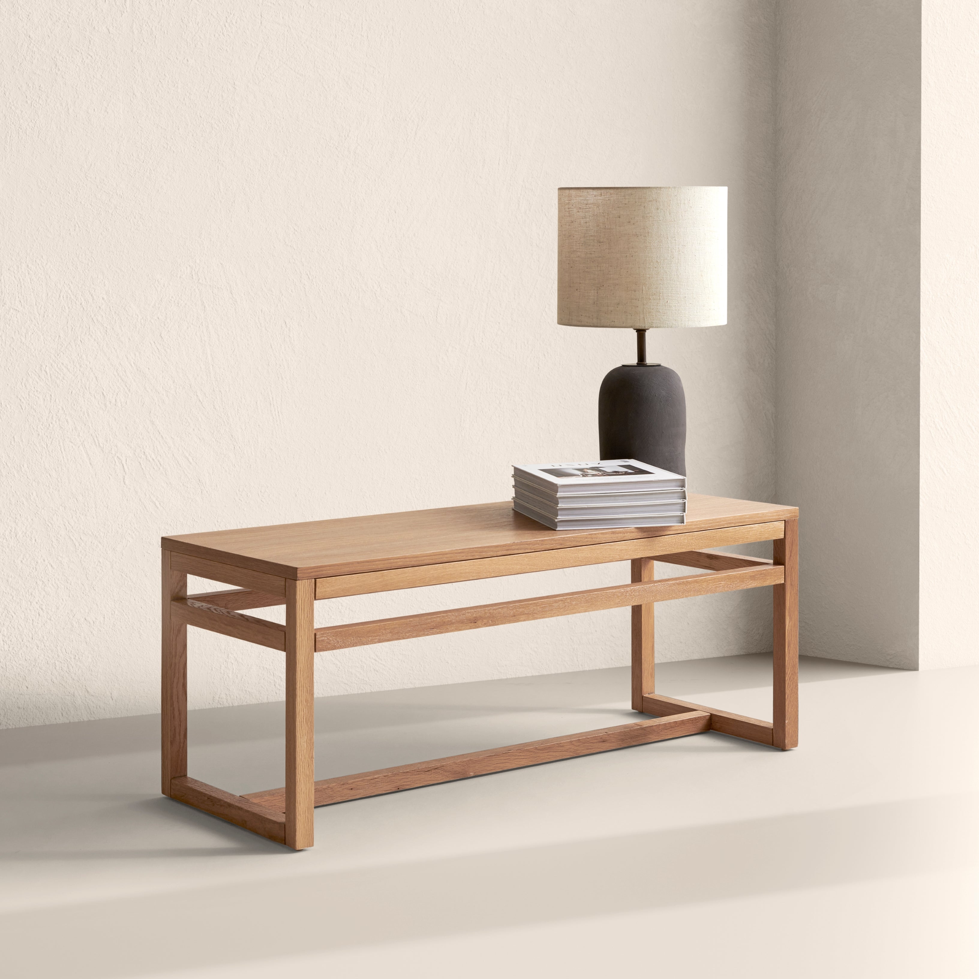 Torre Rectangular Bench Natural Oak - Edizione Living