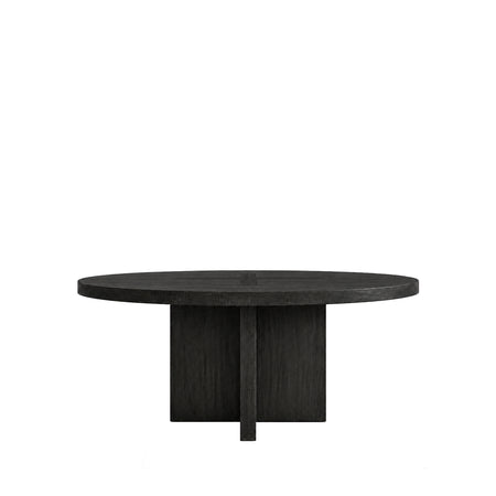 Tocco Round L Dining Table Black Oak