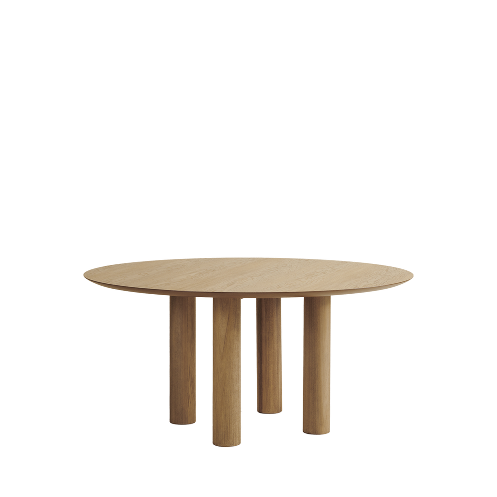 Torre Round Dining Table Natural Oak