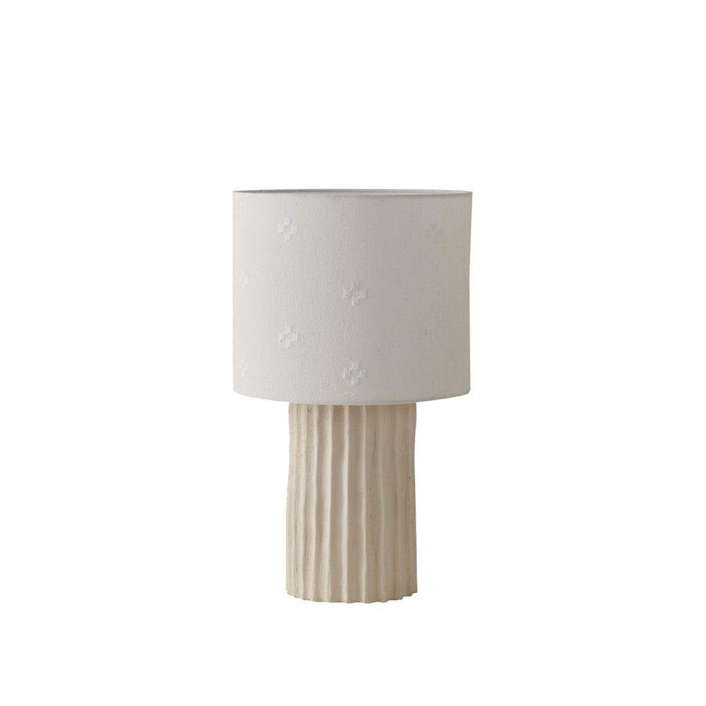 Beige Stoneware Table Lamp