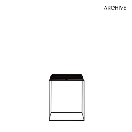 ARCHIVE - Kare Metal Yan Sehpa S Siyah