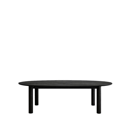 Torre Oval L Dining Table Black Oak