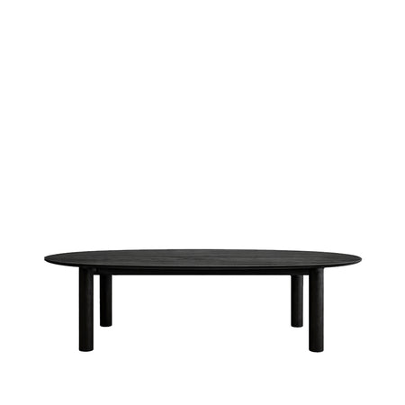 Torre Oval XL Dining Table Black Oak
