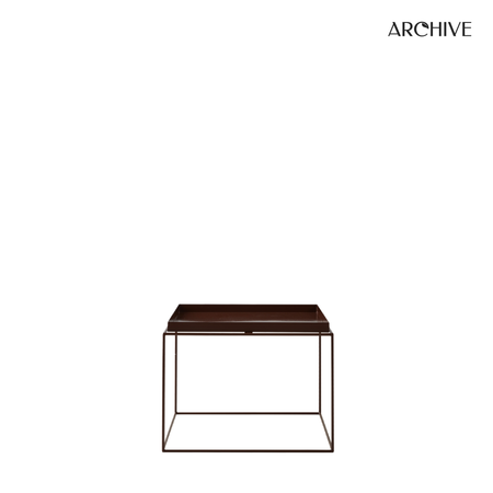 ARCHIVE - Kare Metal Orta Sehpa M Koyu Kahve