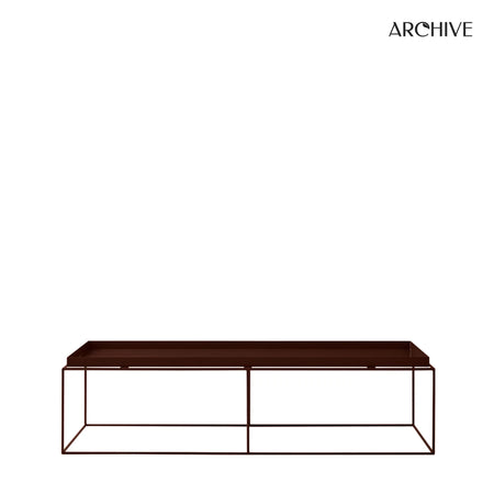 ARCHIVE - Rectangular Metal Coffee Table L Dark Brown