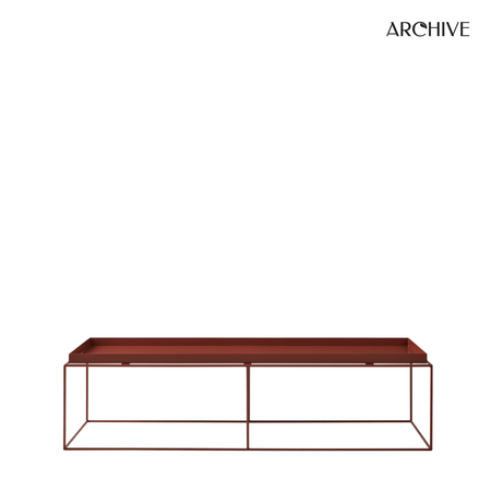 ARCHIVE - Dikdörtgen Metal Orta Sehpa L Kiremit